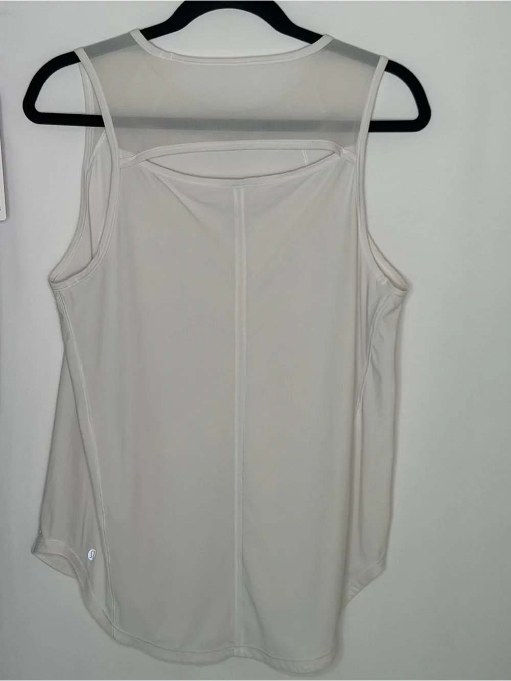 Lululemon White Mesh Yoke Run Tank Top - Picture 4 of 5